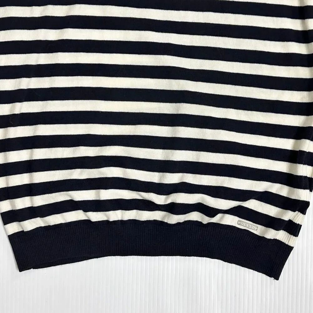 Diesel K-Calib Striped Crewneck Sweater Navy Red White Nautical Preppy Unisex XL